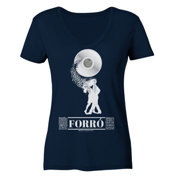 Forró verbindet. - Ladies V-Neck Shirt – Bild 3