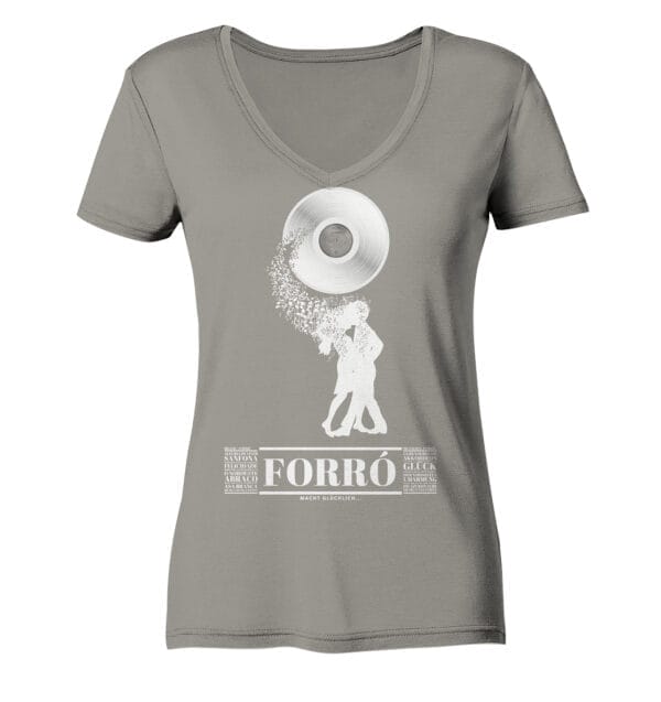 Forró verbindet. - Ladies V-Neck Shirt – Bild 2